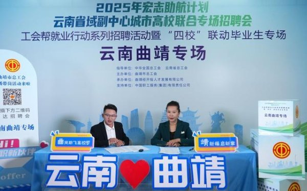 东启网 曲靖市总工会带岗助就业 校企“云端+面对面”精准对接