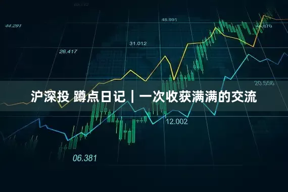 沪深投 蹲点日记｜一次收获满满的交流